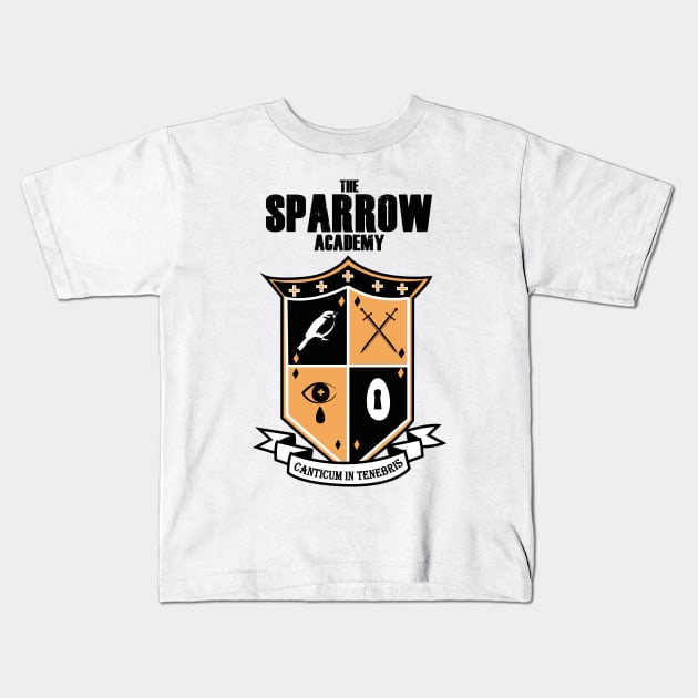 UMBRELLA ACADEMY 3: SPARROW ACADEMY (WHITE) Kids T-Shirt by FunGangStore